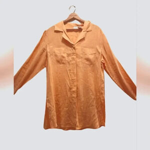 Like New Soft Surroundings 55% Hemp Peach Light Orange Tunic Size Large